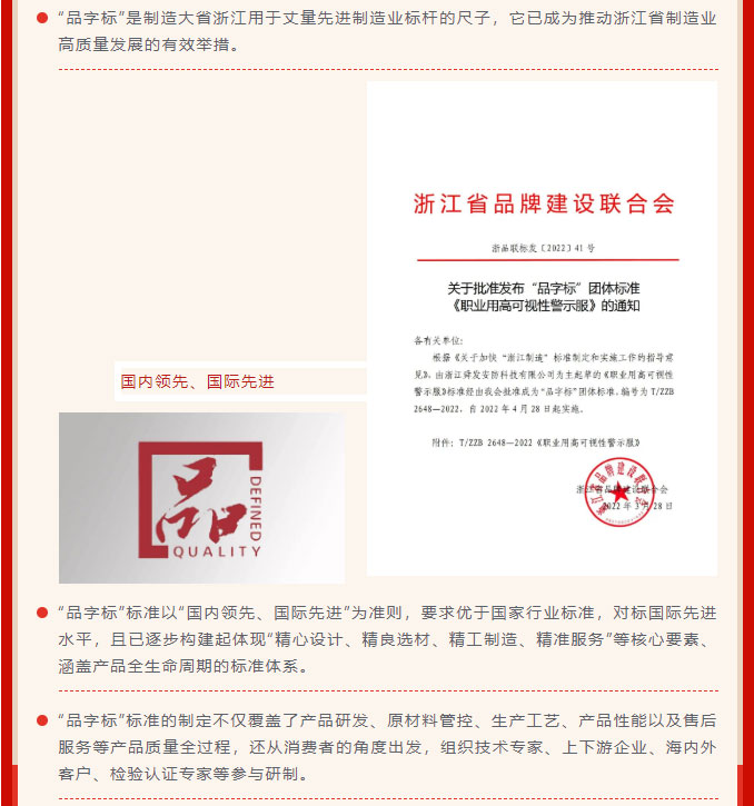 Zhejiang Pinzibiao Standard Drafted by SFVEST Was Officially Released