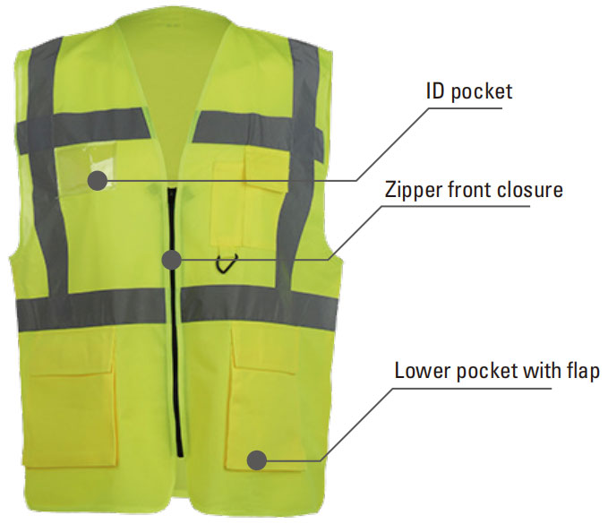 SFV09 High Visibility Safety Vest for Surveyor/Construction
